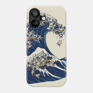 The Great Wave of French Bulldog Phone Case