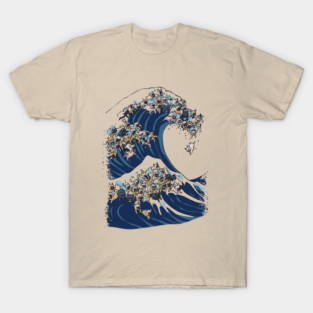 The Great Wave of French Bulldog T-Shirt