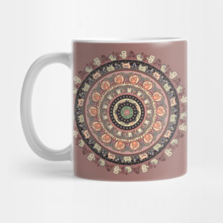 Cat Yoga Medallion Mug