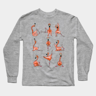 Flamingo Yoga Long Sleeve T-Shirt