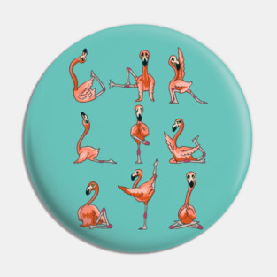 Flamingo Yoga Pin