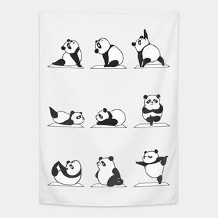 Panda Yoga Tapestry