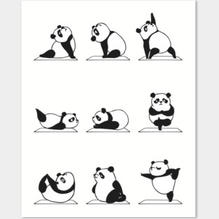 Panda Yoga Posters and Art