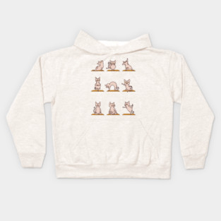 Sphynx Cat Yoga Cat Kids Hoodie
