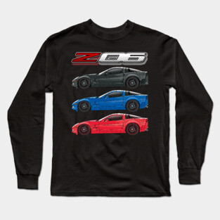 Sports Car Corvette C6 Long Sleeve T-Shirt