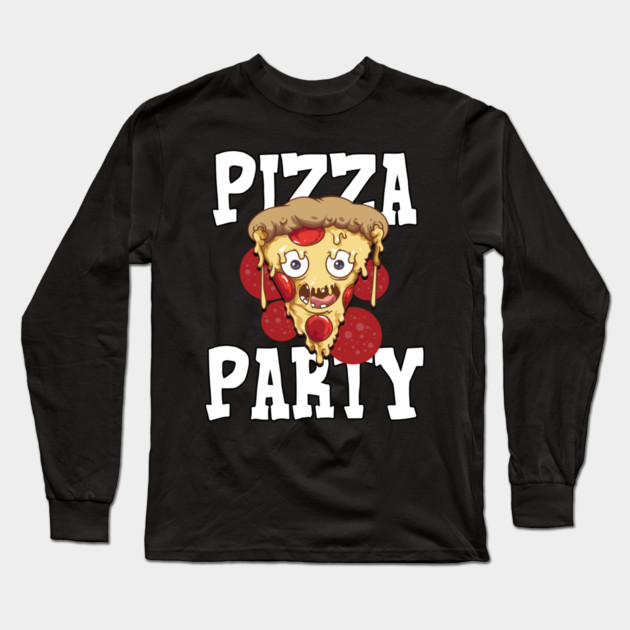 Pizza Party Long Sleeve T-Shirt by belownormal