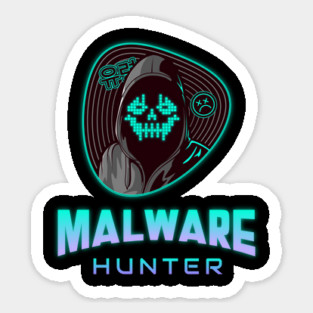 Malware Hunter Neon Sticker