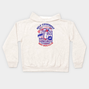 Self-Confident Hot-Dog Club Kids Hoodie