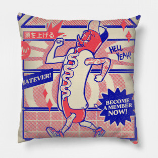 Self-Confident Hot-Dog Club Pillow