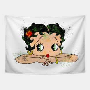 Watercolor Betty Boop Tapestry