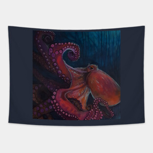 Giant Pacific Octopus Tapestry