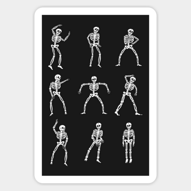 Skeleton Dancing Magnet by dumbshirts