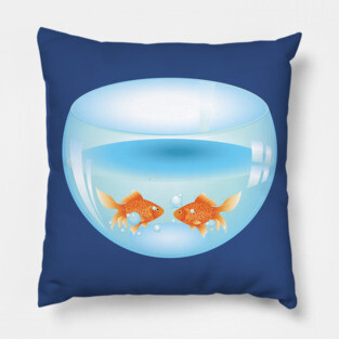 Gold Fish in Aquarium Pillow