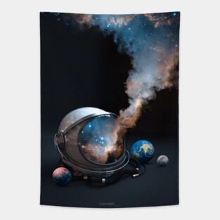 Galaxy helmet Tapestry
