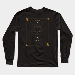 Libra | Astrology Zodiac Sign Design Long Sleeve T-Shirt