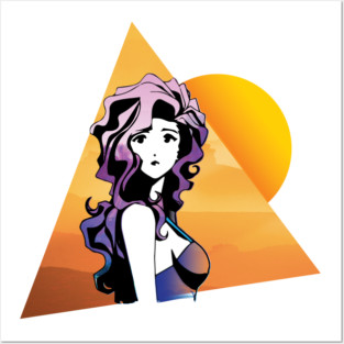 Vaporwave Sunset Posters and Art