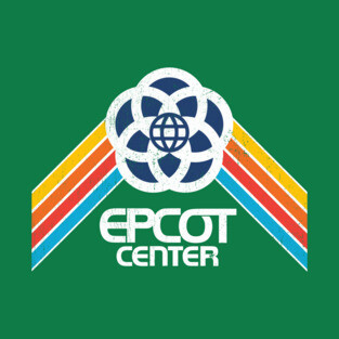 Retro EPCOT inspired distressed logo by Kelly Design Company T-Shirt