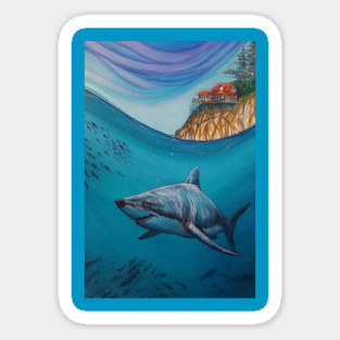 Great White Shark Under the Sea Sticker