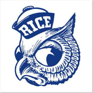 Vintage Rice Mascot Posters and Art