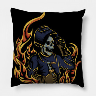 Welder Skull 2 Pillow