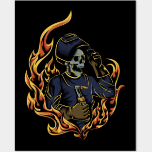 Welder Skull 2 Posters and Art