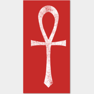 White Ankh Posters and Art