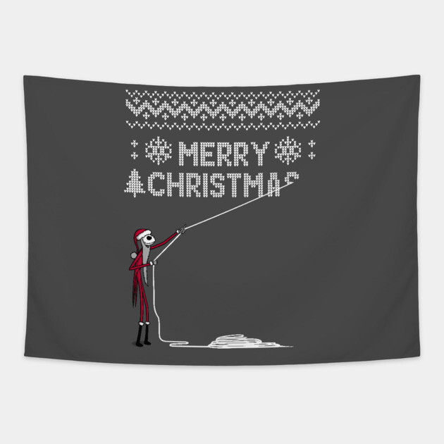 Stealing Xmas! 2.0 - Ugly Christmas Sweater Tapestry by Raffiti
