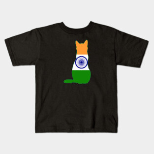 India Cat Flag Kids T-Shirt