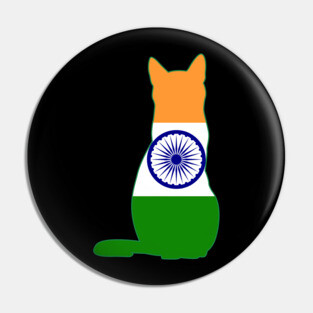 India Cat Flag Pin