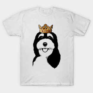 Bernedoodle Dog King Queen Wearing Crown T-Shirt