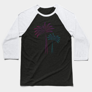 purple and blue palm trees Baseball T-Shirt