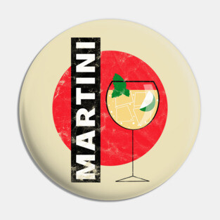 Retro martini Pin