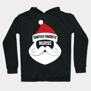 Santa's Favorite Nurse - Funny Christmas Nursing Hoodie