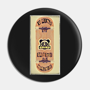 Grind Skate Board Pin