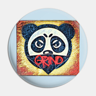Grind Panda Mask Logo Pin