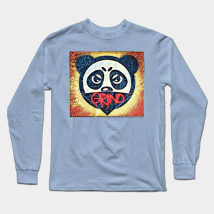 Grind Panda Mask Logo Long Sleeve T-Shirt