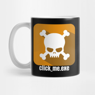 Hacker - Malware - Click_Me.exe orange Mug