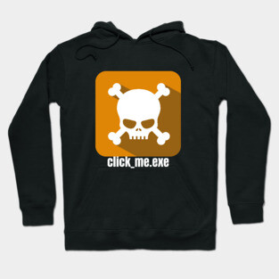 Hacker - Malware - Click_Me.exe orange Hoodie