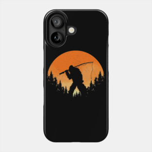 Sasquatch Fishing Sunset Phone Case