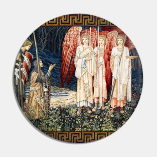 Quest for the Holy Grail,The Attainment,Vision of the Angels to Sir Galahad, Sir Bors and Sir Percival Pin