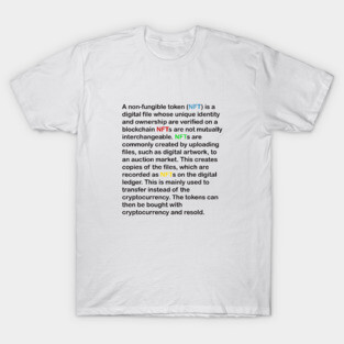 NFT's explained T-Shirt
