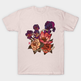 Roses Lotus Violet Iris T-Shirt