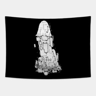 Robot Doodle Monster 10 Tapestry