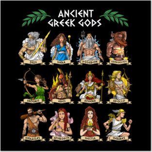 Ancient Greek Gods Posters and Art