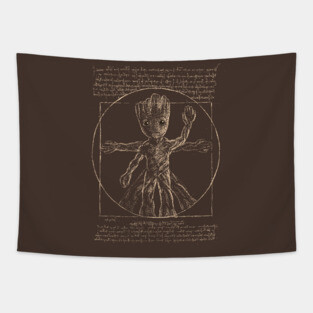 Vitruvian tree Tapestry