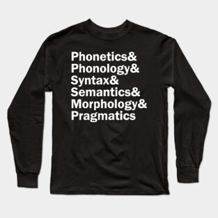 Areas of Linguistics | White Long Sleeve T-Shirt