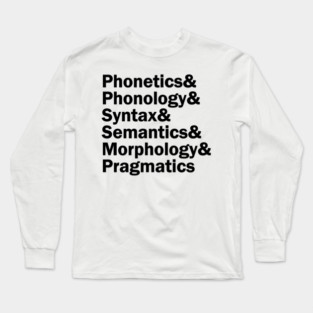 Areas of Linguistics | Black Long Sleeve T-Shirt