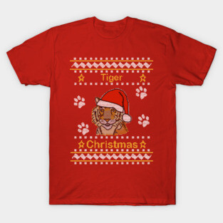Ugly Christmas Sweater Tiger T-Shirt