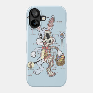 EASTER BUNNY ANATOMY Phone Case