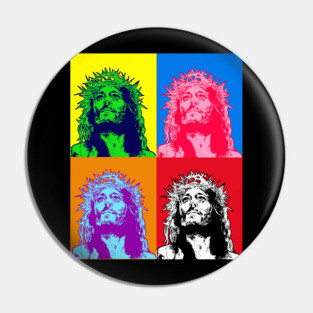 Jesus Christ Pop Art Pin